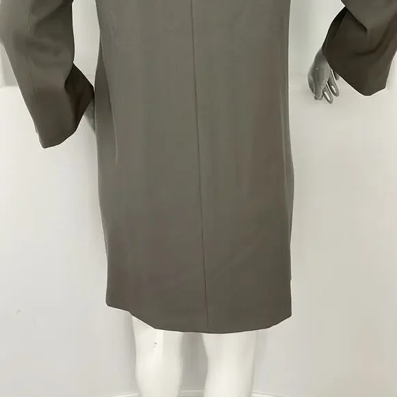 HACHE GRAY DRESS/COAT VIRGIN-WOOL MADE IN ITALY IT 46 - Picture 8 of 14